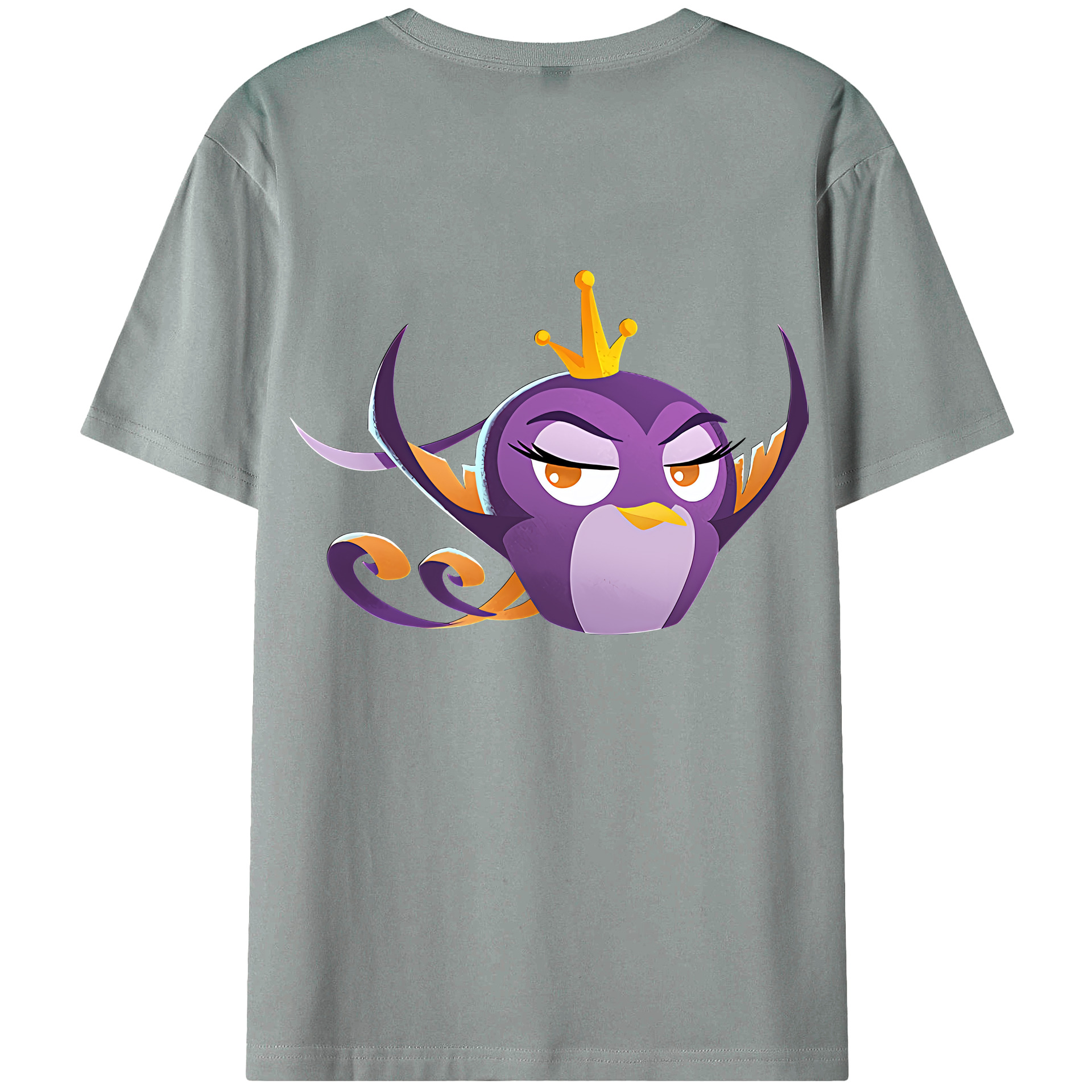 （画像用） Angry Birds アングリーバード 綿100％ メンズ半袖Tシャツ（バックプリント） 通気性